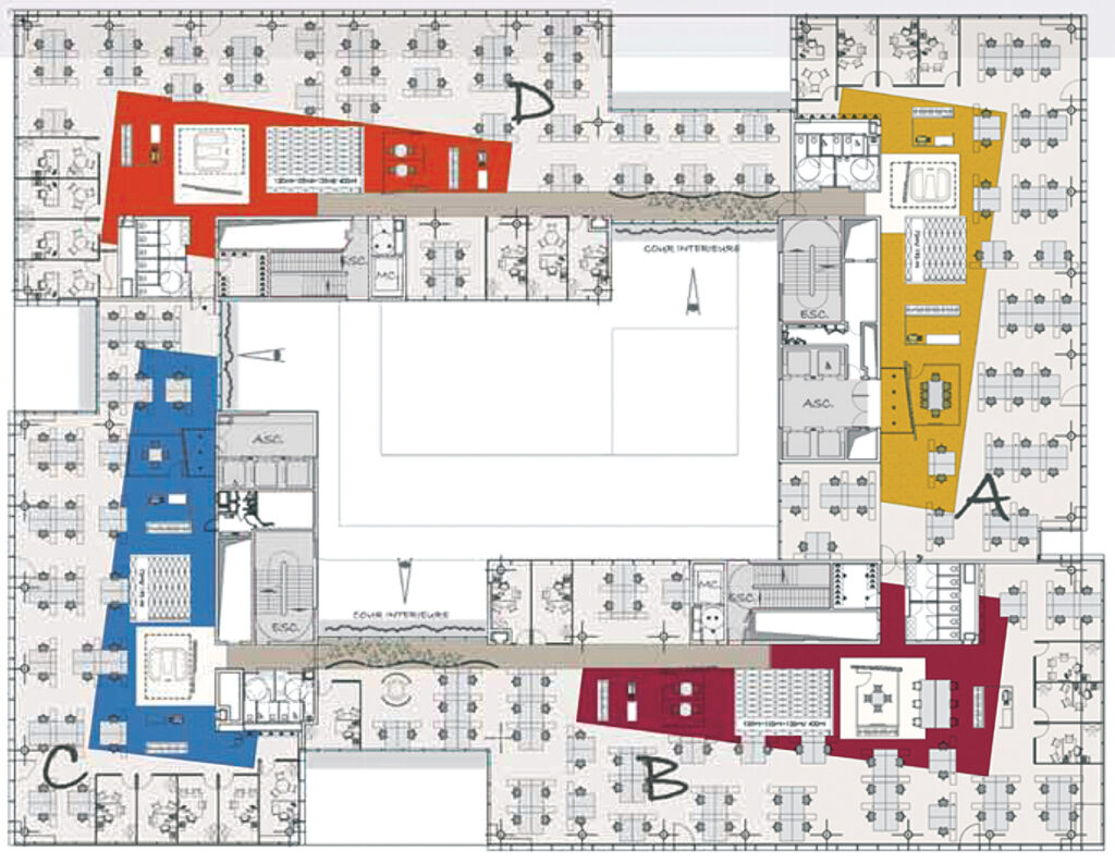 SIRIUS banque populaire rives de Paris a3dc Atelier 3d couleur architecture d'interieur