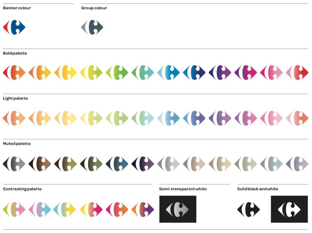 Carrefour, identité & couleur de marque outil couleur <span class='a3dc'>a<span>3</span>dc </span> atelier 3D couleur