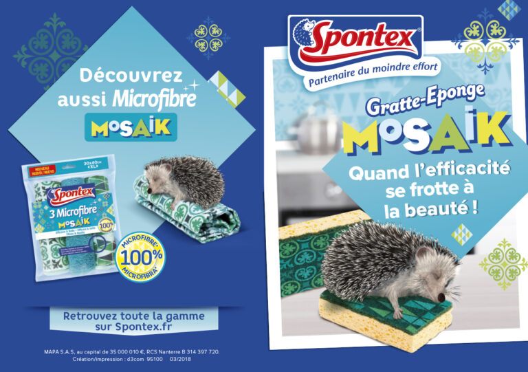 Mapa Spontex Eponges, Collection mosaik, couleur & graphisme par a3dc Atelier 3D couleur