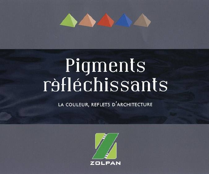 Zolpan, Brochure Reflectiv', concept du document de communication de la gamme de pigments réfléchissants a3dc Atelier 3d Couleur