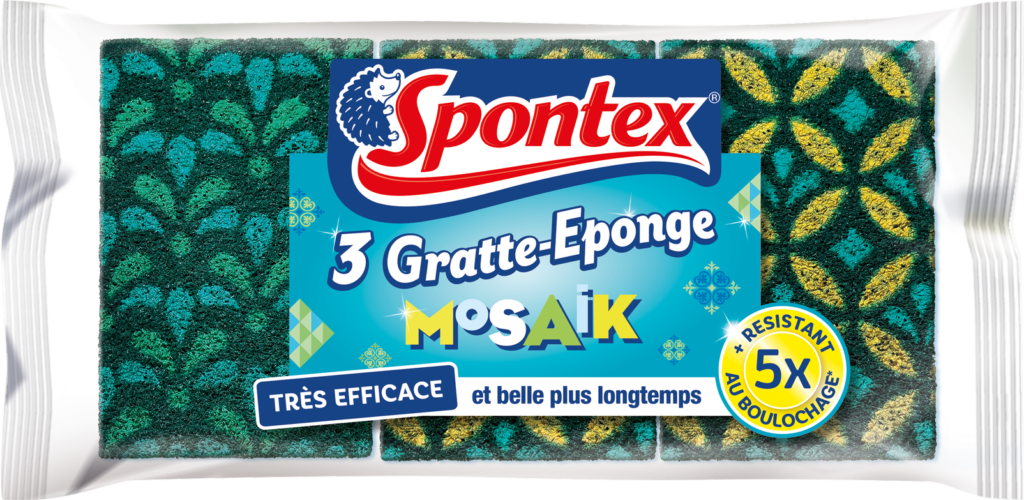 Mapa Spontex Eponges microfibre, Collection mosaik, couleur & graphisme par a3dc Atelier 3D couleur