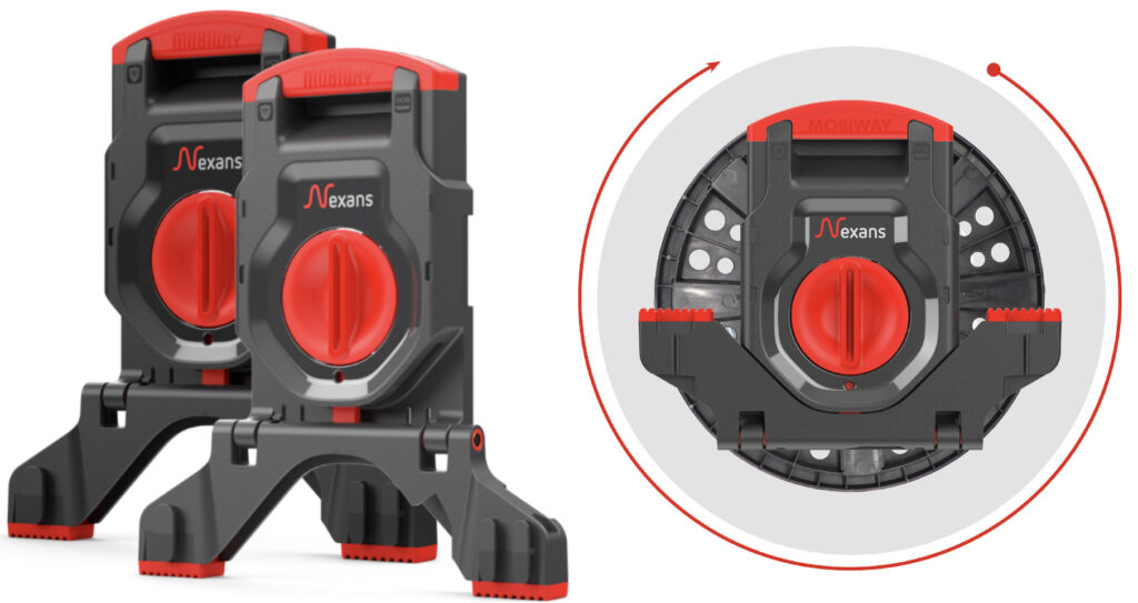 Nexans Mobiway MOB dérouleur câble design couleur par A3DC Atelier 3D Couleur Agence de Design couleur coloriste flasque