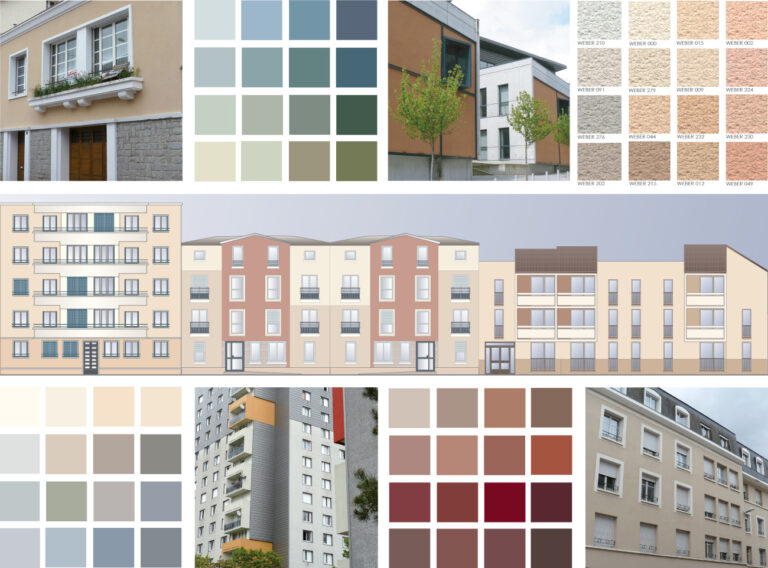 Charte couleur chromatique de la ville de Limoges par a3dc la première agence de design couleur en France - Designer coloriste - Couleur de façade Adrien Maschino Marie Fournier